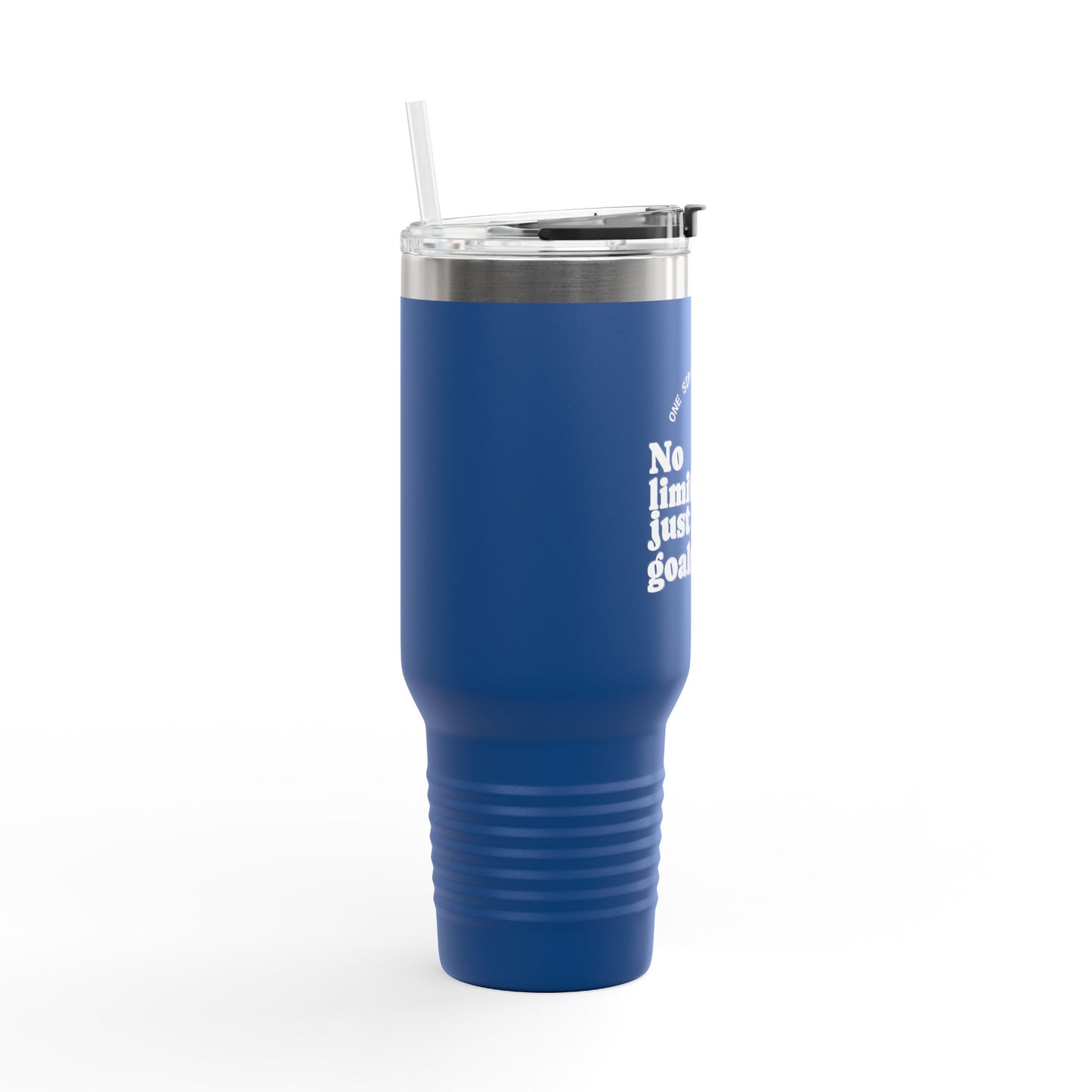 Motivational Insulated Travel Mug - 40oz, No Limits Just Goals, Perfect for Commuters, Fitness Enthusiasts, Gifts for Goals, Road Trips